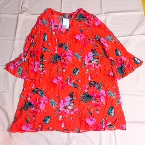 NWT H&M Women's Pink Floral Dress 24